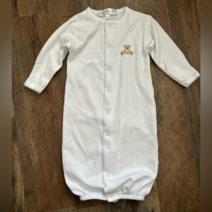 Milly Marie Pima Converter Gown Teddy Bear Size 0-3 months